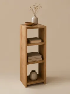 Estante de Pie de Madera - 4 Niveles — 110 × 35 × 15 cm