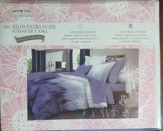 Sábana 2 1/2 plazas - 4 piezas 200 hilos