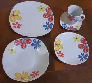Set de Vajilla x 30 Piezas Porcelana — Unico
